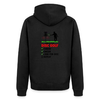 Freestyle Frisbee Disc Golf Frisbee Competition - Veste à capuche bio Premium Unisexe - noir - Dos - Nico (187cm)