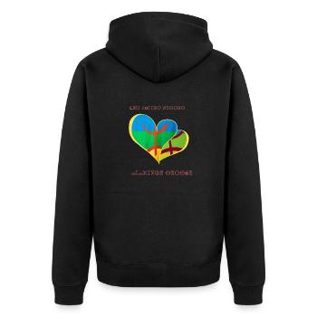 kabyle T-shirt graffiti Le Printemps berbère - Veste à capuche bio Premium Unisexe - noir - Dos - Nico (187cm)