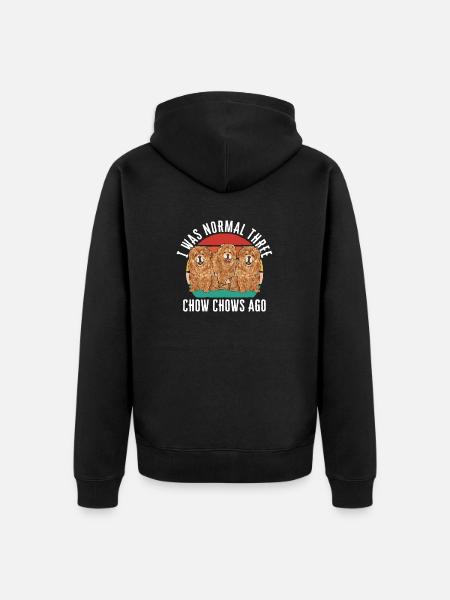 Chow Chow Dog - Unisex Premium Organic Zip Hoodie - black