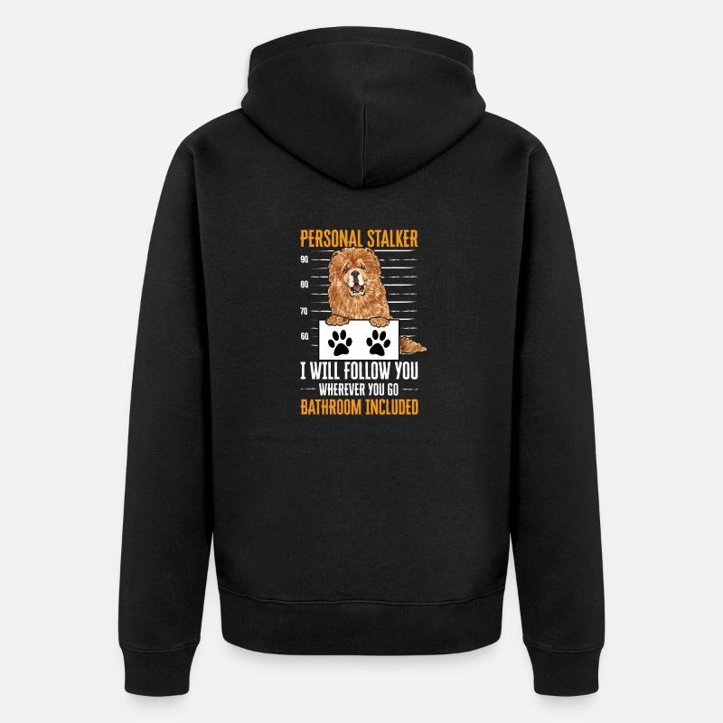 Chow Chow Chien - Veste à capuche bio Premium Unisexe - noir