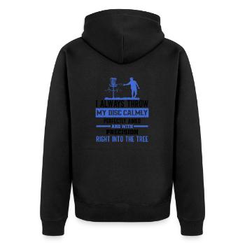 Disc Golf Player Frisbee Player - Veste à capuche bio Premium Unisexe - noir - Dos - Nico (187cm)