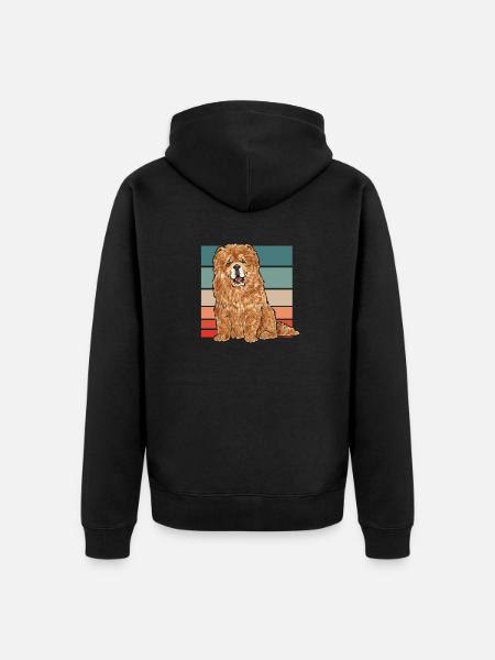 Chow Chow Dog - Unisex Premium Organic Zip Hoodie - black