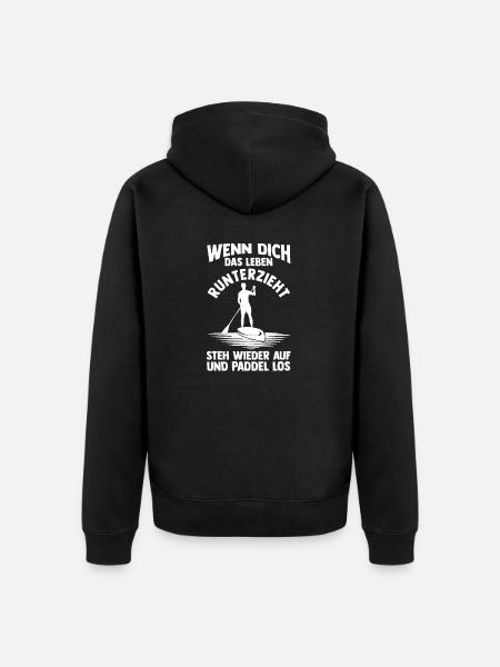 Stand Up Paddeling - Unisex Premium Bio Zip Hoodie - Schwarz