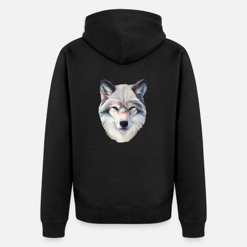Loup - Veste à capuche bio Premium Unisexe - noir