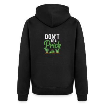 Ne soyez pas une piqûre drôle de cactus jardin succulent - Veste à capuche bio Premium Unisexe - noir - Dos - Nico (187cm)