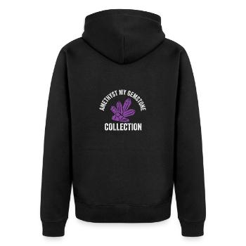 Amethyst My Gemstone Collection Collect from - Unisex Premium Organic Zip Hoodie - black - Back - Nico (187cm)