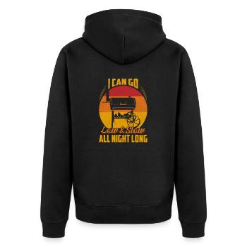 Je peux aller bas et lentement toute la nuit Fumeur BBQ Gril - Veste à capuche bio Premium Unisexe - noir - Dos - Nico (187cm)