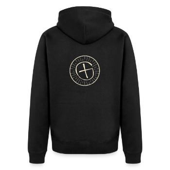 Geocaching GPS Container Target Marker Treasure - Veste à capuche bio Premium Unisexe - noir - Dos - Nico (187cm)