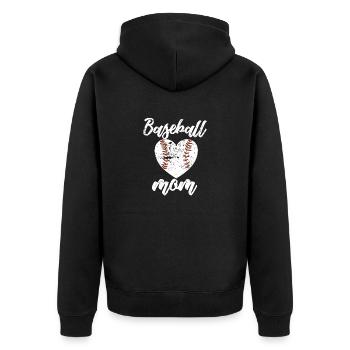 Baseball Baseball Mama Joueur de baseball - Veste à capuche bio Premium Unisexe - noir - Dos - Nico (187cm)