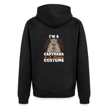 Rongeur Capybara - Veste à capuche bio Premium Unisexe - noir - Dos - Nico (187cm)