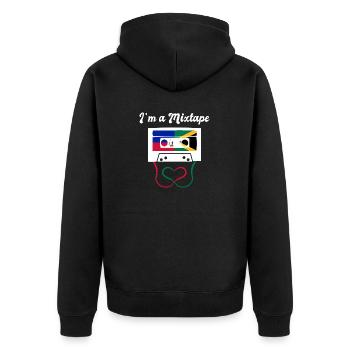 Haiti Haitian Jamaica Combination I Gift - Unisex Premium Organic Zip Hoodie - black - Back - Nico (187cm)