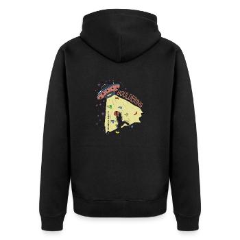 Bloc 3 - Veste à capuche bio Premium Unisexe - noir - Dos - Nico (187cm)