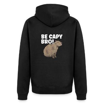 Rongeur Capybara - Veste à capuche bio Premium Unisexe - noir - Dos - Nico (187cm)