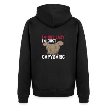Rongeur Capybara - Veste à capuche bio Premium Unisexe - noir - Dos - Nico (187cm)