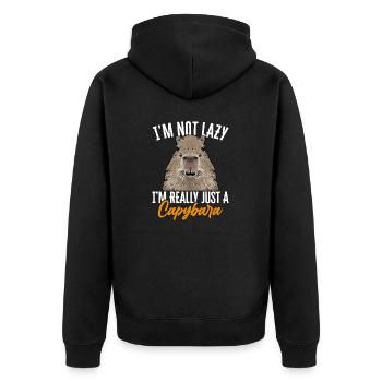 Rongeur Capybara - Veste à capuche bio Premium Unisexe - noir - Dos - Nico (187cm)