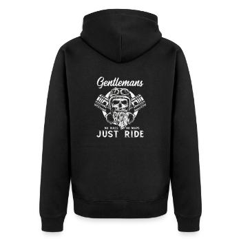 Les gentlemans ne font que rouler - Veste à capuche bio Premium Unisexe - noir - Dos - Nico (187cm)