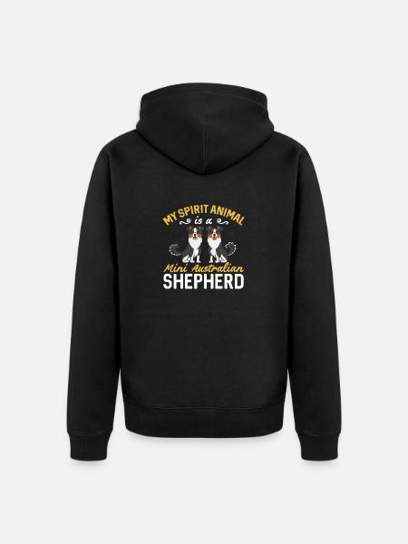 Miniature Australian Shepherd - Unisex Premium Organic Zip Hoodie - black