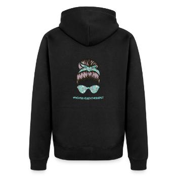 Santé mentale Le violeur3 - Veste à capuche bio Premium Unisexe - noir - Dos - Nico (187cm)