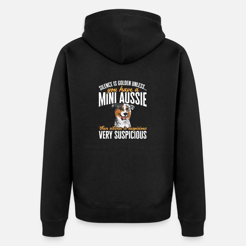Berger australien miniature - Veste à capuche bio Premium Unisexe - noir