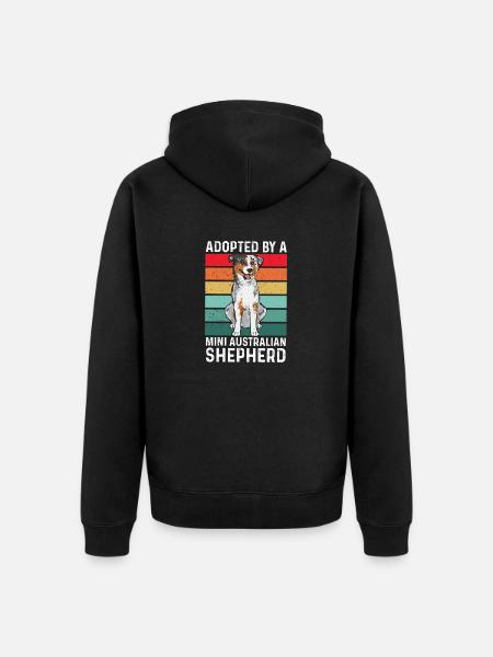 Miniature Australian Shepherd - Unisex Premium Organic Zip Hoodie - black
