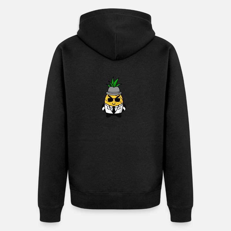 Pineapple Gangster Mafia Kawaii Design - Veste à capuche bio Premium Unisexe - noir