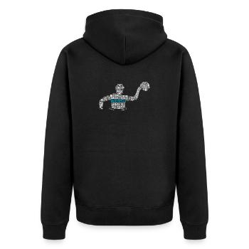 Wasserballspieler Trainer Sportliebhaber Sportler - Unisex Premium Bio Zip Hoodie - Schwarz - Hinten - Nico (187cm)