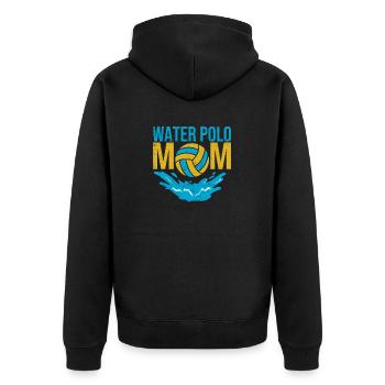 Water Polo Maman Jeu Jour Natation Équipe Maman Love Swim - Veste à capuche bio Premium Unisexe - noir - Dos - Nico (187cm)