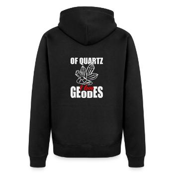 Ores: Collecting minerals and gemstones - Unisex Premium Organic Zip Hoodie - black - Back - Nico (187cm)