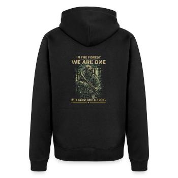 Camouflage de conception tactique des forces spéciales - Veste à capuche bio Premium Unisexe - noir - Dos - Nico (187cm)
