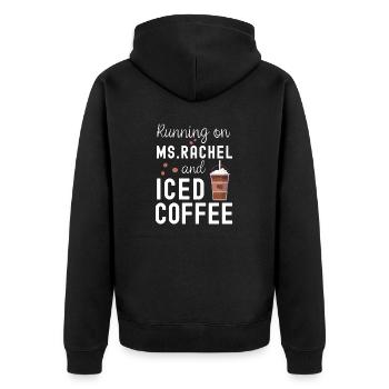 Courir sur Ms.Rachel et les amoureux accros au café glacé - Veste à capuche bio Premium Unisexe - noir - Dos - Nico (187cm)