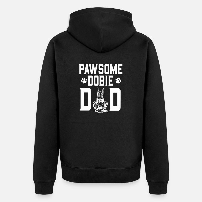 Doberman Pinscher Chien Dobie - Veste à capuche bio Premium Unisexe - noir