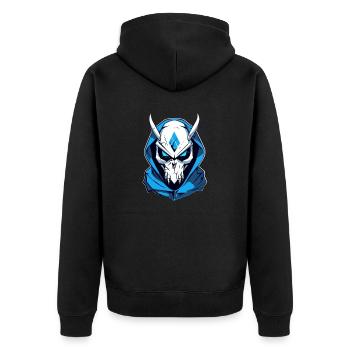 cool Gamer - Unisex Premium Bio Zip Hoodie - Schwarz - Hinten - Nico (187cm)