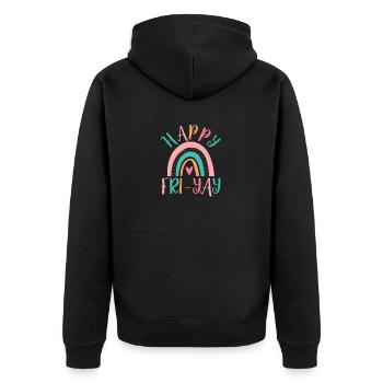 Joyeux Friyay Ven-Yay Friday Lover Funny - Veste à capuche bio Premium Unisexe - noir - Dos - Nico (187cm)