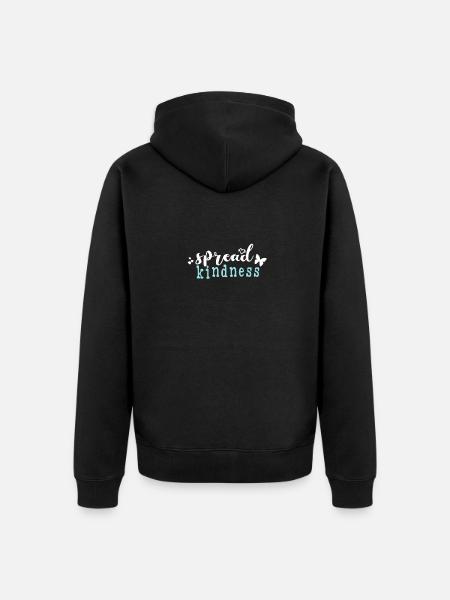Spread Kindness Statement - Unisex Premium Bio Zip Hoodie - Schwarz