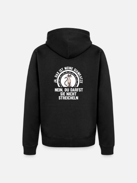 Siamkatze Katze - Unisex Premium Bio Zip Hoodie - Schwarz