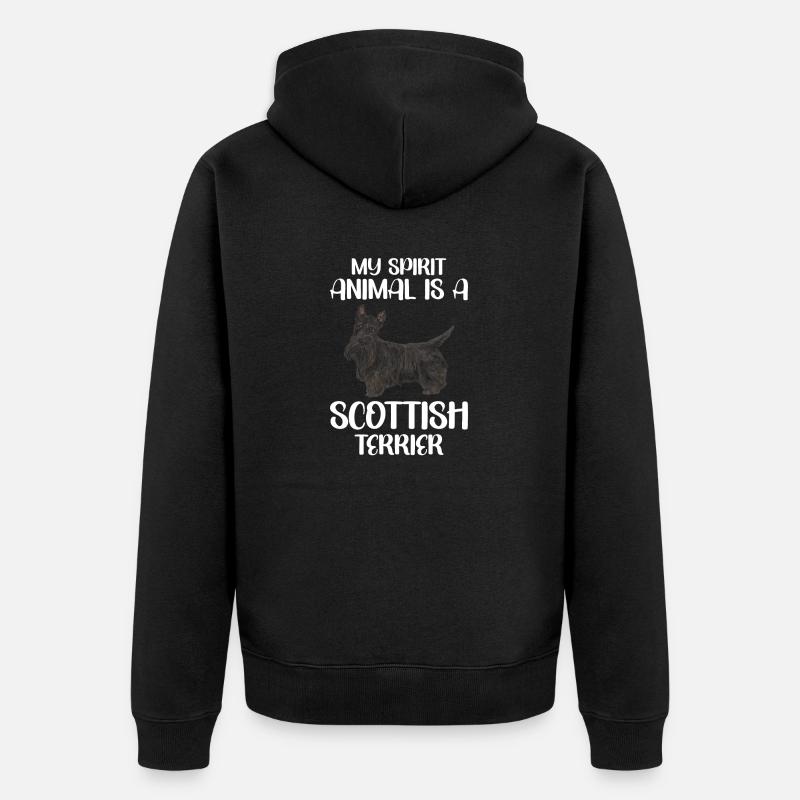 Terrier écossais Scottie Chien - Veste à capuche bio Premium Unisexe - noir