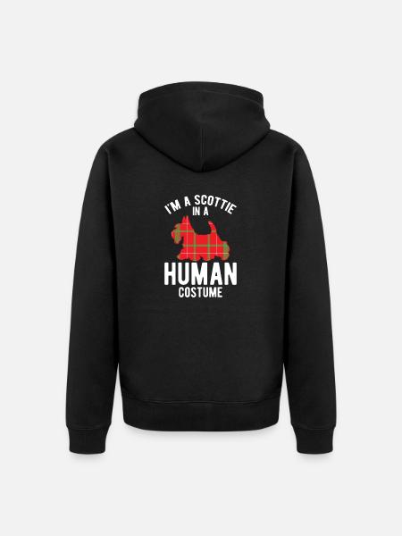 Scottish Terrier Scottie Dog - Unisex Premium Organic Zip Hoodie - black