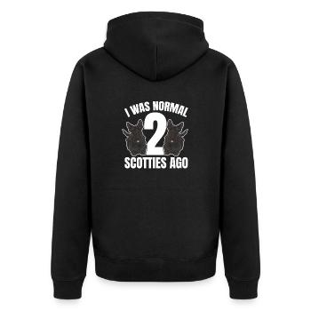 Scottish Terrier Scottie Dog - Unisex Premium Organic Zip Hoodie - black - Back - Nico (187cm)