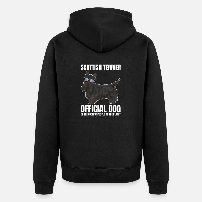 Terrier écossais Scottie Chien - Veste à capuche bio Premium Unisexe - noir