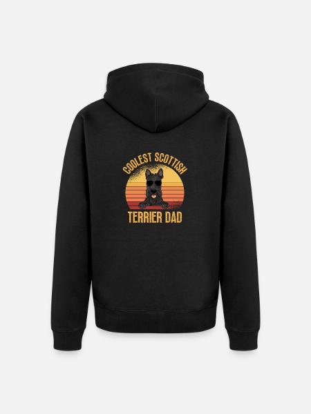 Scottish Terrier Scottie Dog - Unisex Premium Organic Zip Hoodie - black