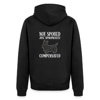 Scottish Terrier Scottie Dog - Unisex Premium Organic Zip Hoodie - black - Back - Nico (187cm)