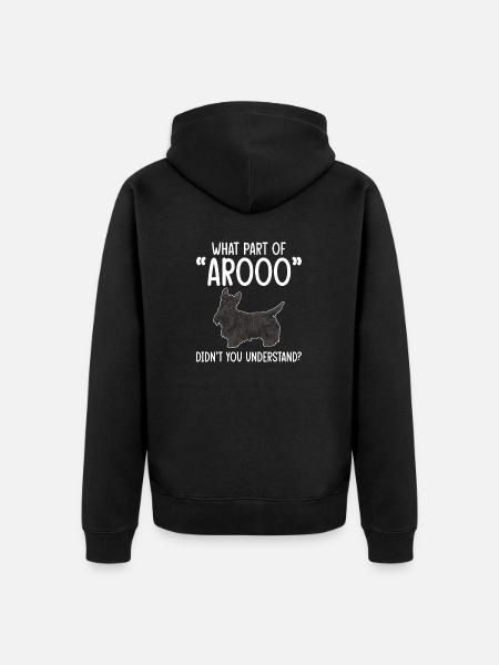 Scottish Terrier Scottie Dog - Unisex Premium Organic Zip Hoodie - black