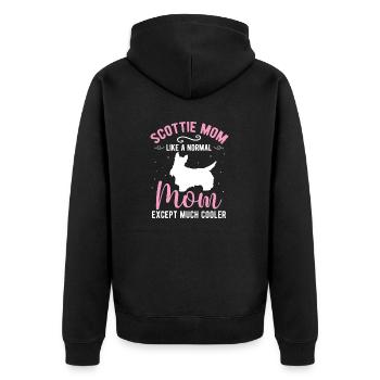 Scottish Terrier Scottie Dog - Unisex Premium Organic Zip Hoodie - black - Back - Nico (187cm)