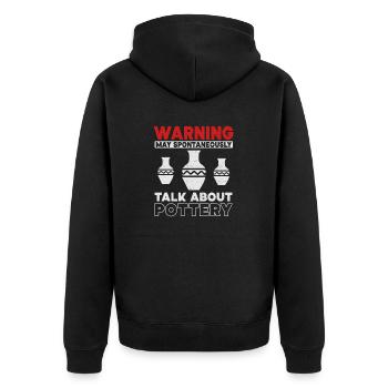 Poterie Poterie Artiste de poterie Argile - Veste à capuche bio Premium Unisexe - noir - Dos - Nico (187cm)