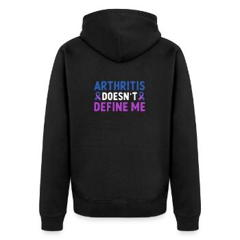 L’arthrite ne me définit pas rhumatoïde - Veste à capuche bio Premium Unisexe - noir - Dos - Nico (187cm)