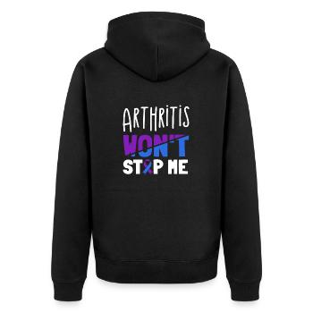 L’arthrite ne m’arrêtera pas la conscience - Veste à capuche bio Premium Unisexe - noir - Dos - Nico (187cm)