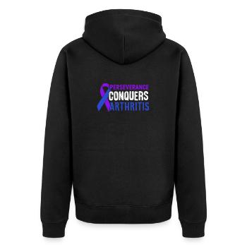 L’arthrite ne vaincra pas ma conscience - Veste à capuche bio Premium Unisexe - noir - Dos - Nico (187cm)