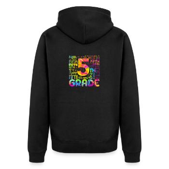 Tie Dye 5th Grade Typography Team Fifth Grade - Veste à capuche bio Premium Unisexe - noir - Dos - Nico (187cm)