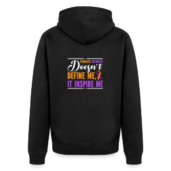 Psoriasis-arthritis Definiert Mich Nicht, Sie - Unisex Premium Bio Zip Hoodie - Schwarz - Hinten - Nico (187cm)