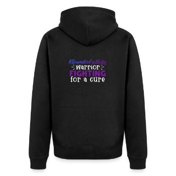 Un guerrier atteint de polyarthrite rhumatoïde se bat pour - Veste à capuche bio Premium Unisexe - noir - Dos - Nico (187cm)